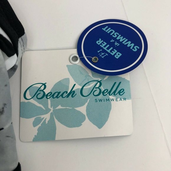 Beach Belle Casablanca swimwear top size 14 Black and Gray Floral NWT - Picture 10 of 11